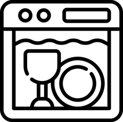 a vector dishwasher in black